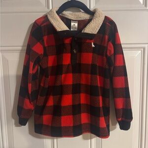 Carter's Kids Red and Black Plaid Sweater